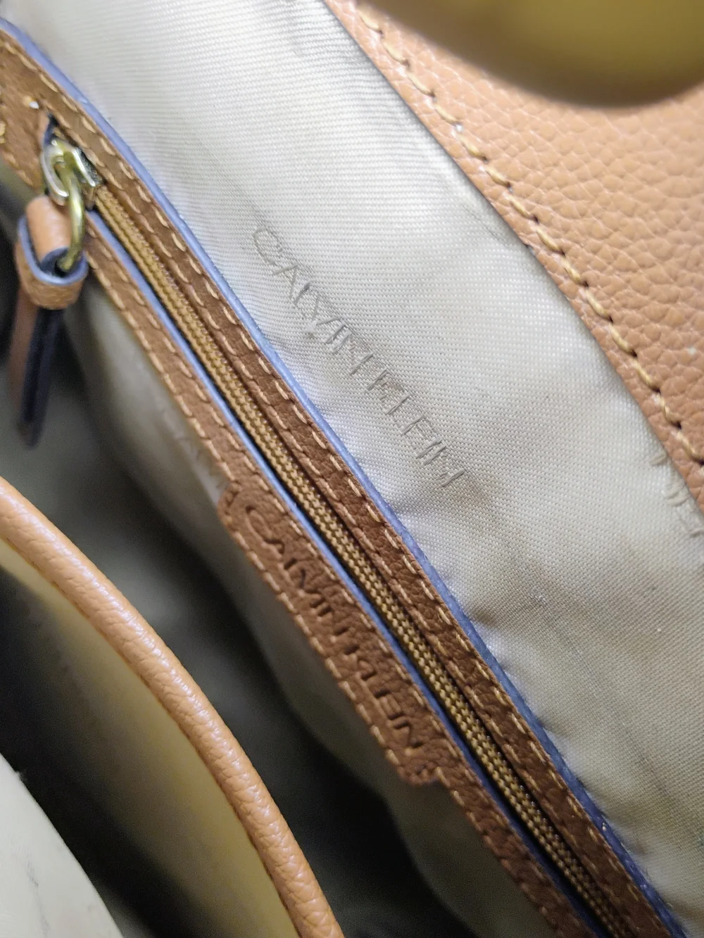 Calvin Klein Monogram‎ Straw Flap Backpack Purse Bag See Photos O